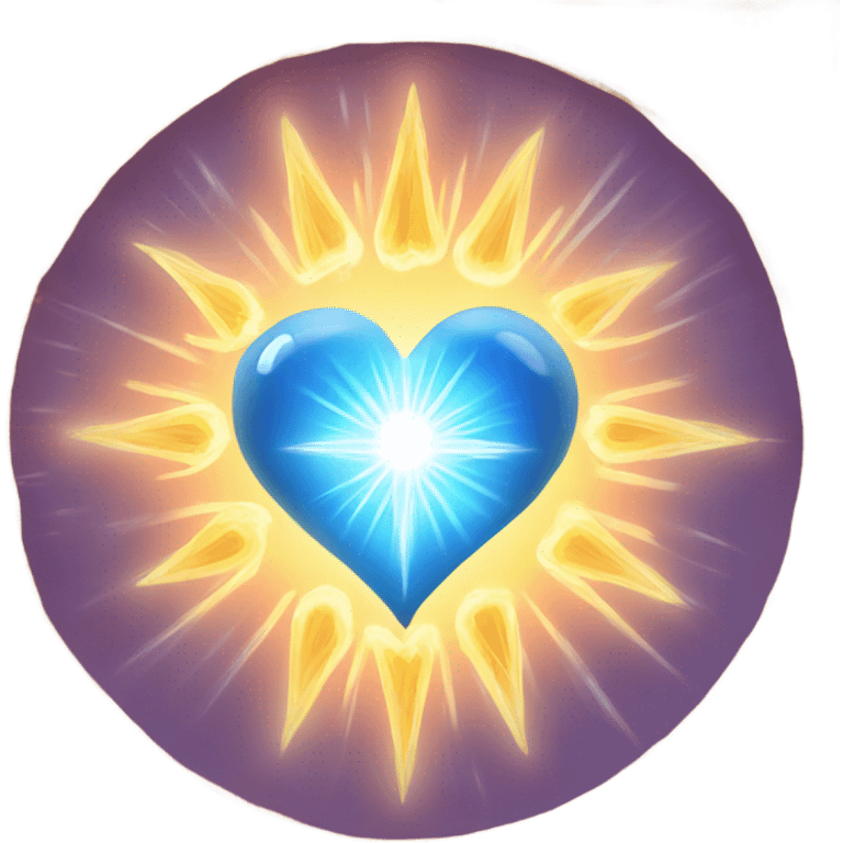 Spiritual healing heart sacred light emoji