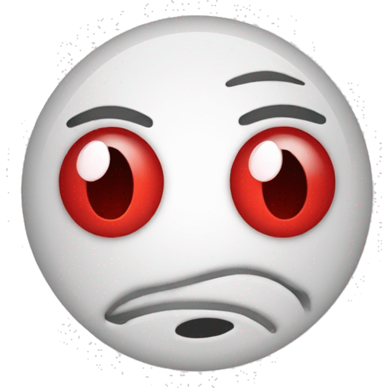 Red frown face in circle emoji