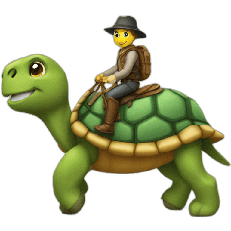 Tortue sur un cheval emoji