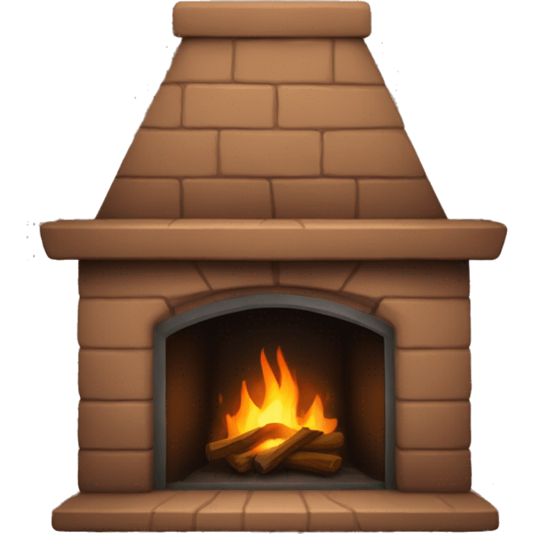 cozy brown fireplace emoji