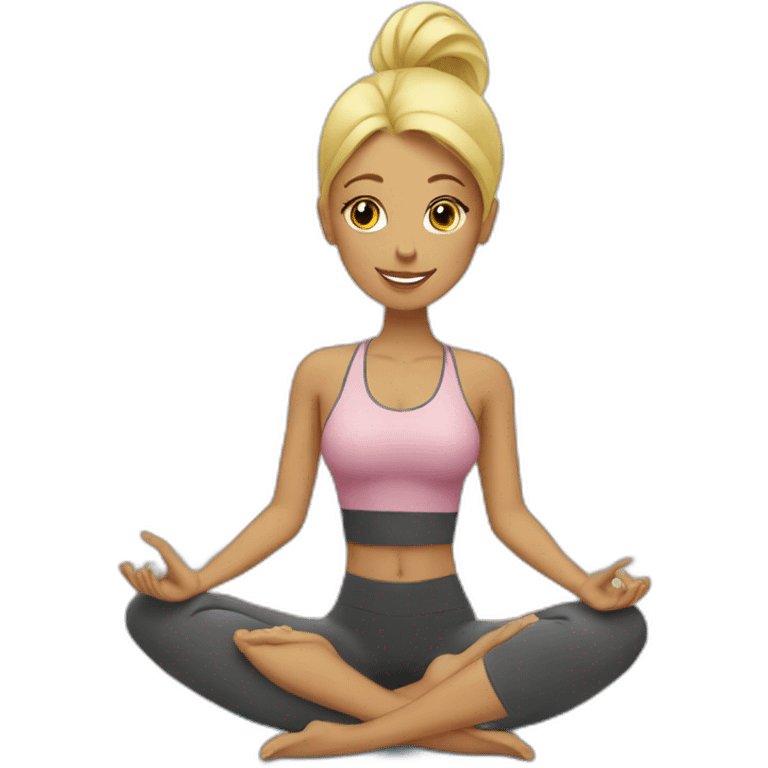 yoga girl blonde emoji