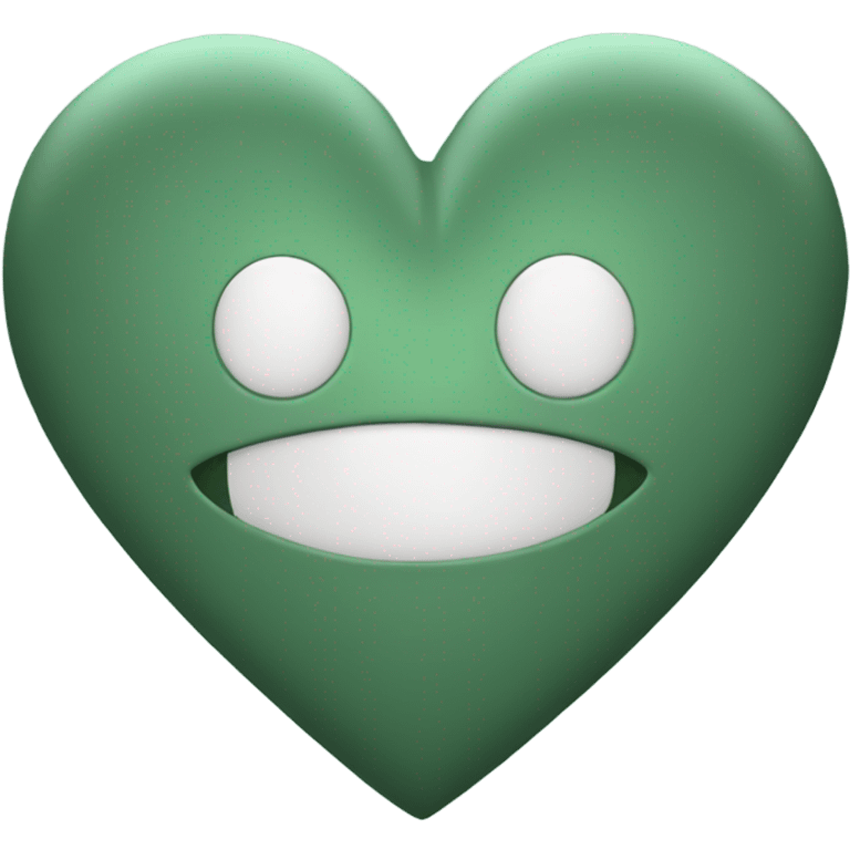 Dark sage green heart emoji