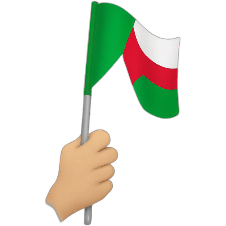 Drapeau de l’Algérie serrant la main au drapeau de la Palestine  emoji