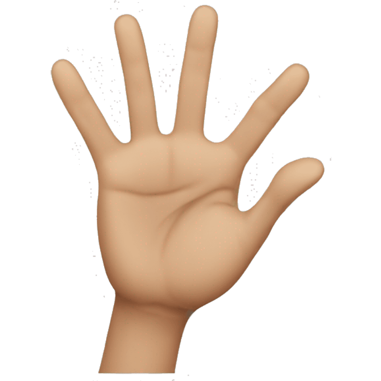 hand making the four gesture emoji