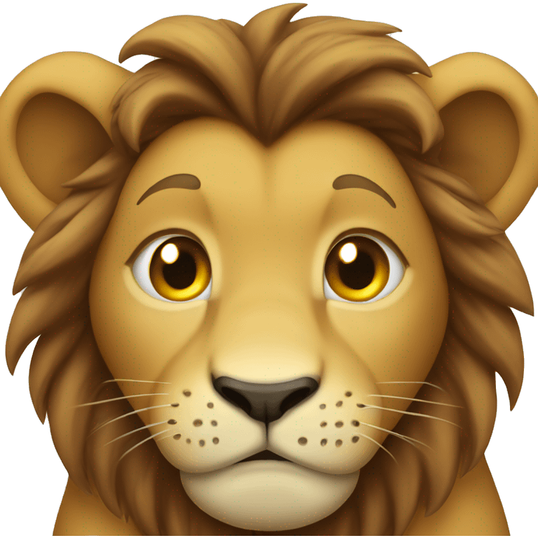 Cute young male lion holding back tears 🥹  emoji