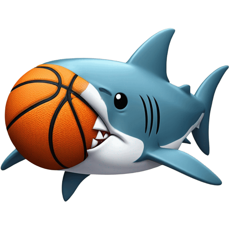 Shark wearing basketball jersey emoji