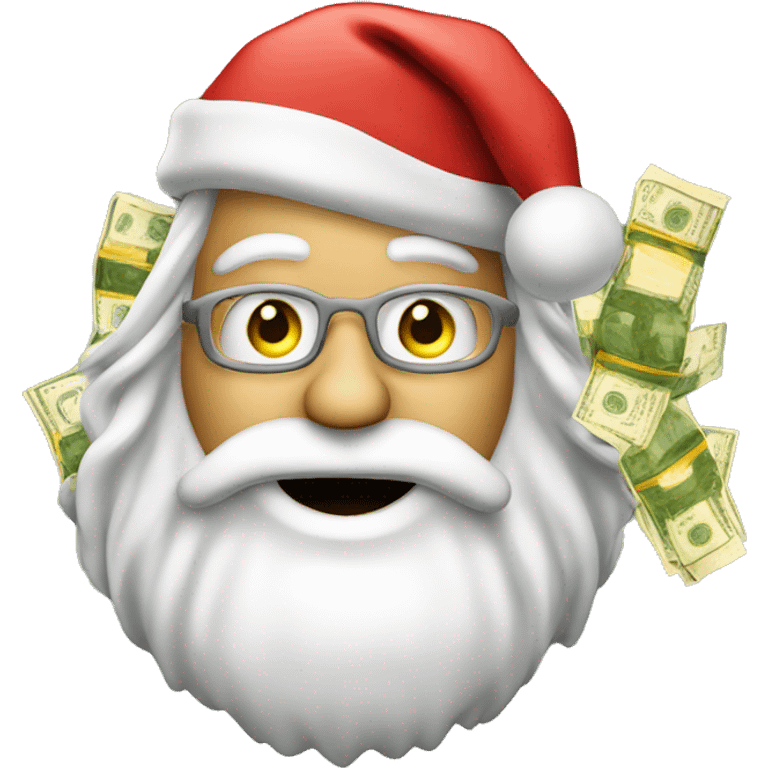 Santa Clause with money emoji