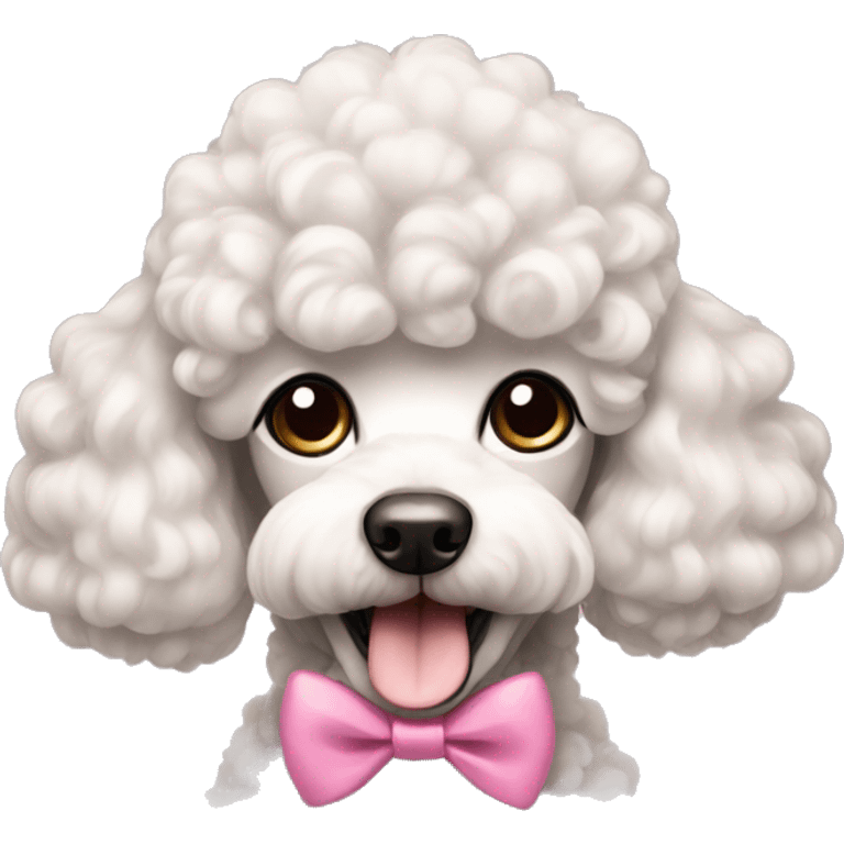 Poodle with bows emoji