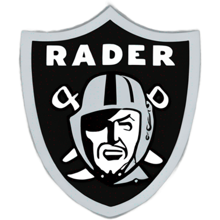 Raiders logo in glitter  emoji