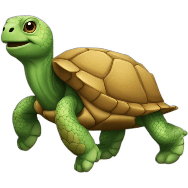 Tortue sur cheval emoji