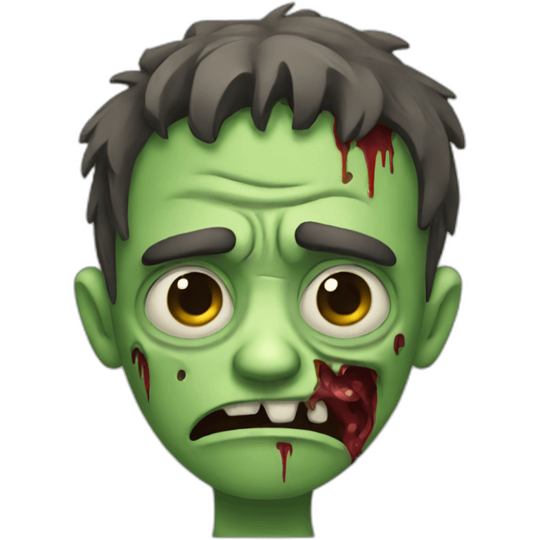 Sad zombie emoji