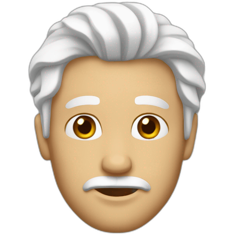 Un hombre blanco con el pelo rizo emoji