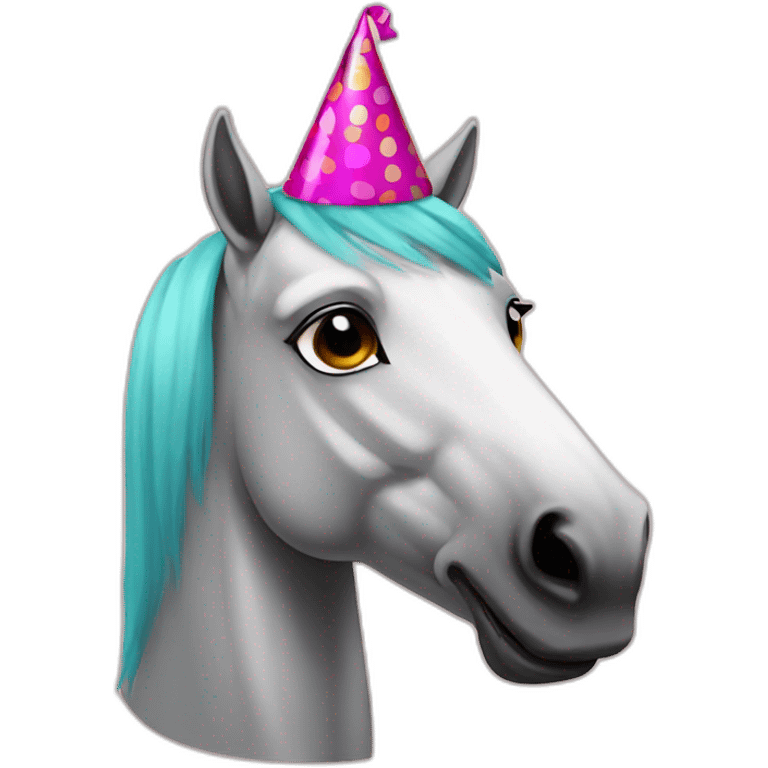 horse with a party hat and suglasses emoji