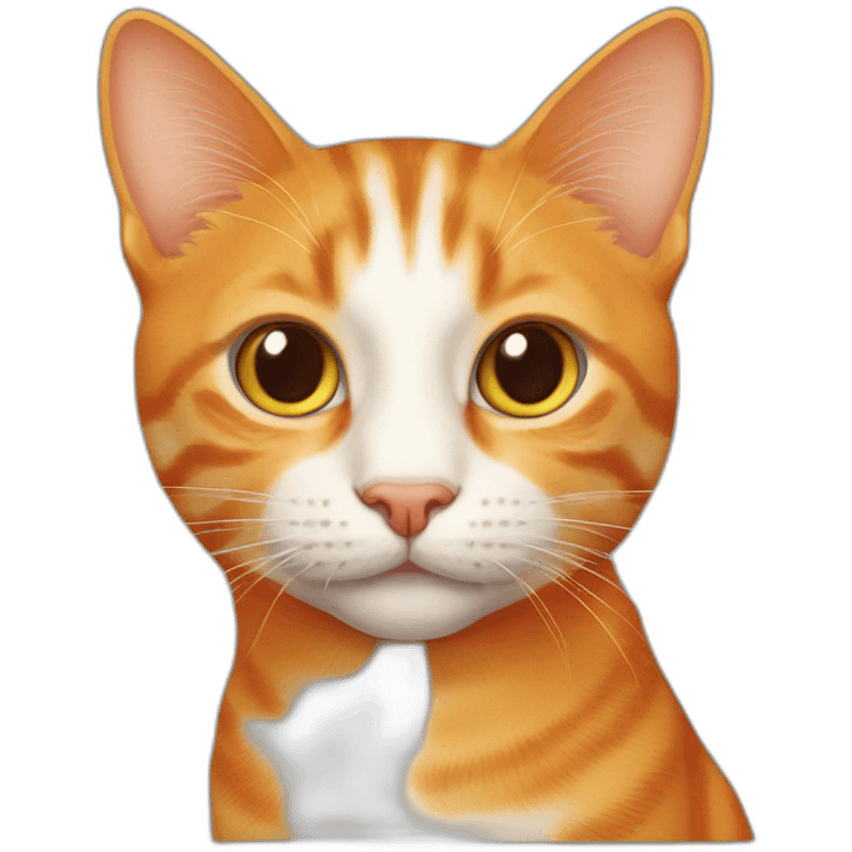 Orange tabby cat with orange around nose and mouth emoji