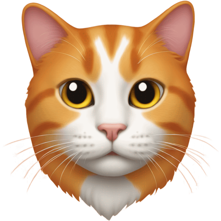 Orange cat with heart emoji