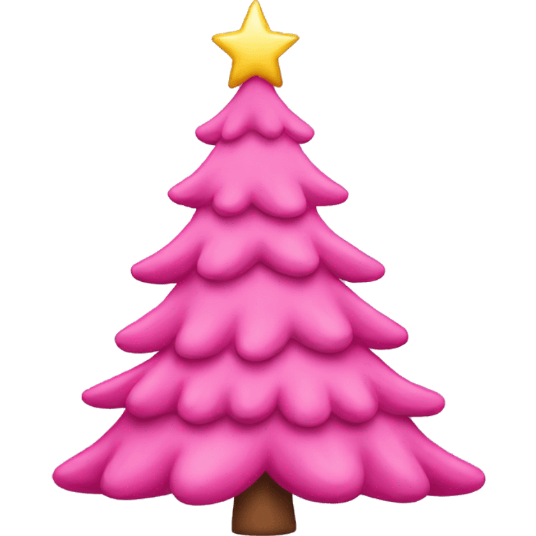 Pink Christmas tree  emoji