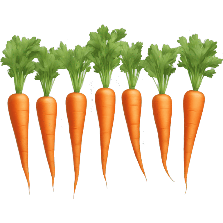 bunched carrot. no face. emoji