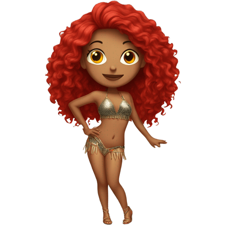 exotic dancer with red hair emoji