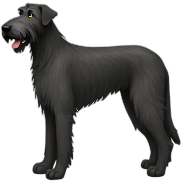 black irish wolfhound emoji