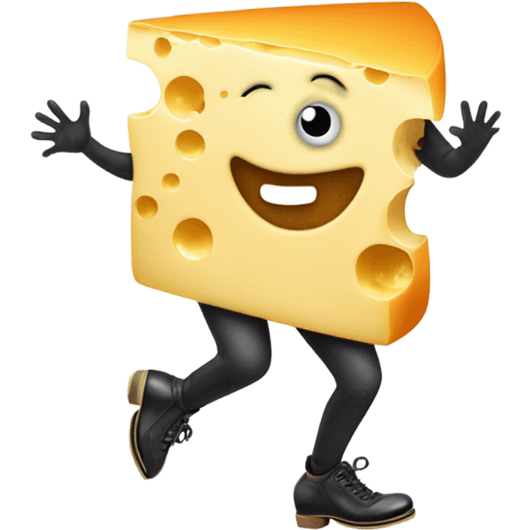 Tap dancing cheese  emoji