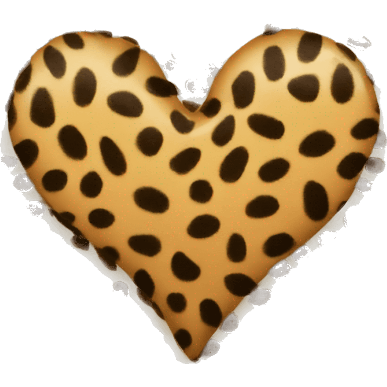 Cheetah print heart emoji