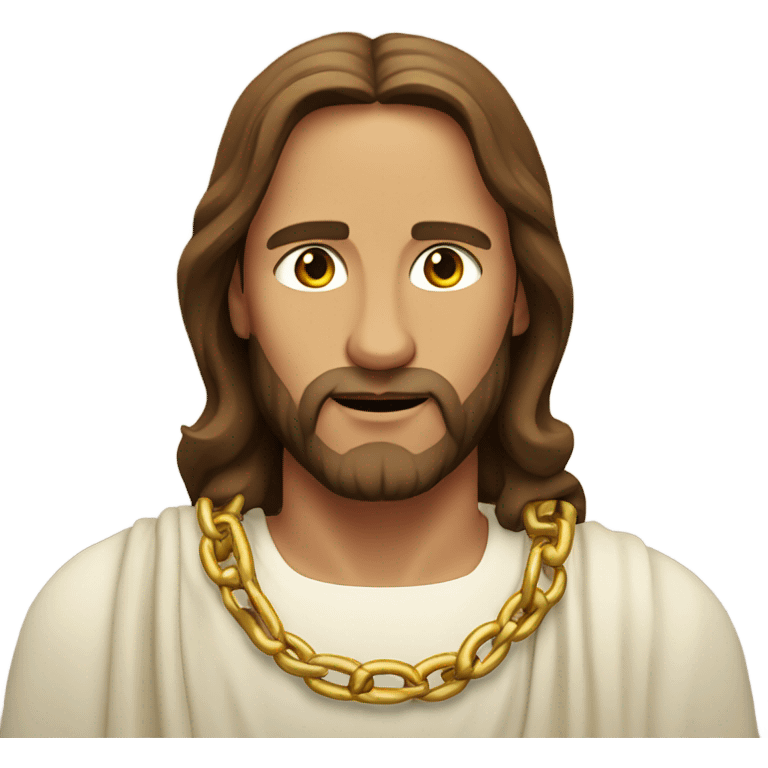 Jesus with a chain on emoji