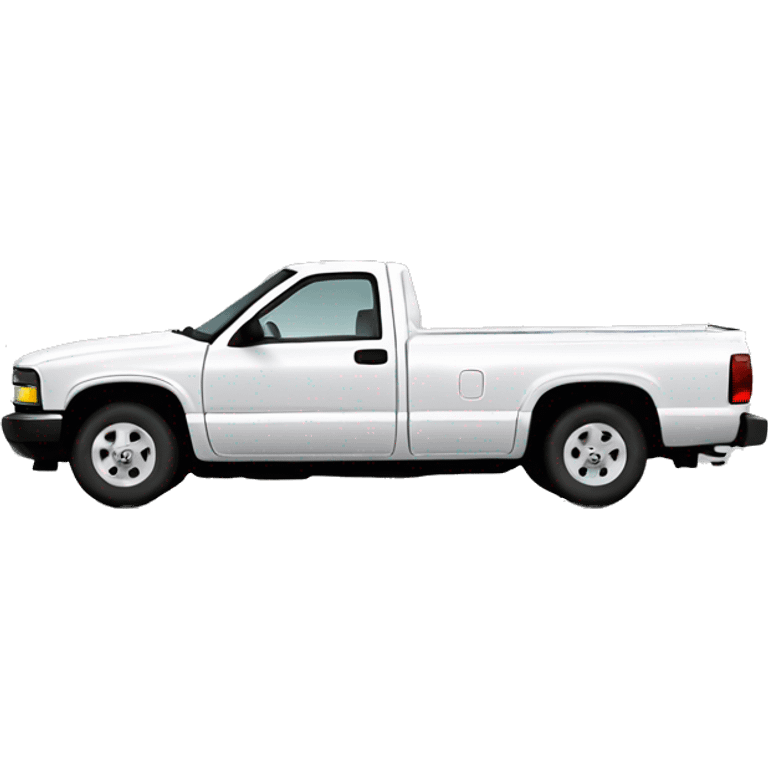 White 1996 Chevy s10 emoji