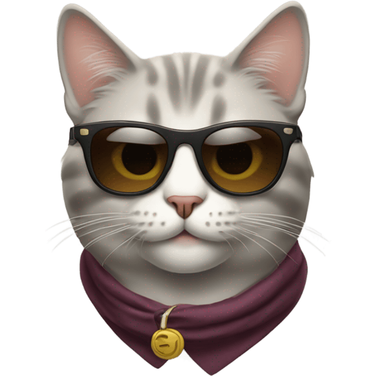 Cat with sunglasses emoji