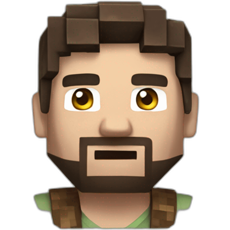 Realistc steve from minecraft emoji