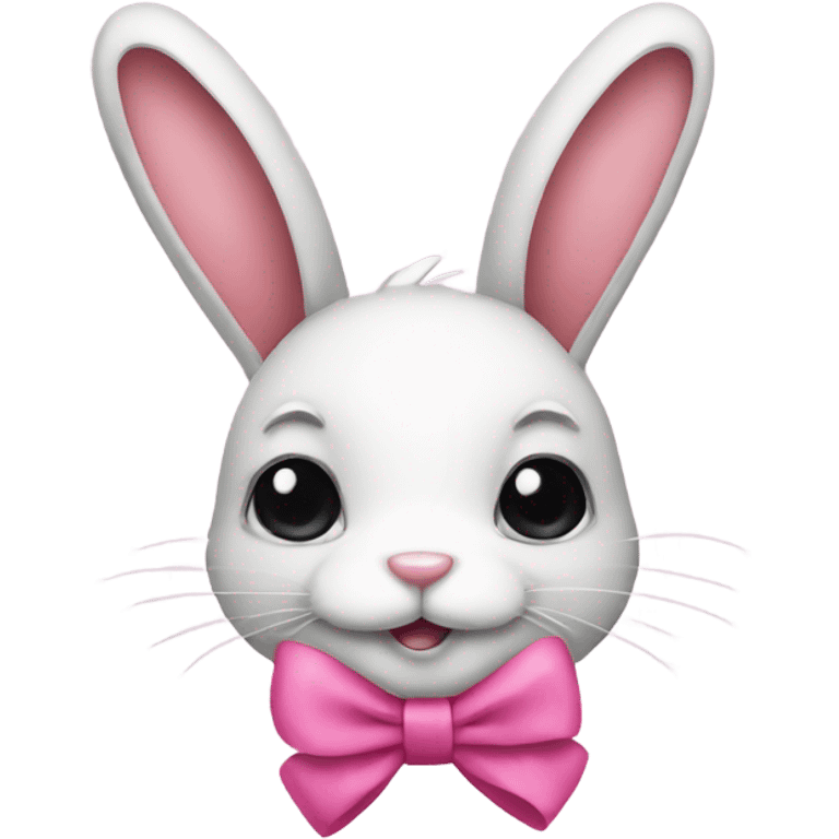 Bunny with pink bow  emoji