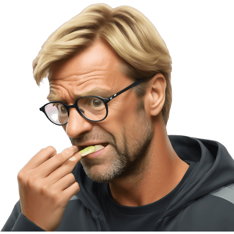 Klopp biting nails emoji