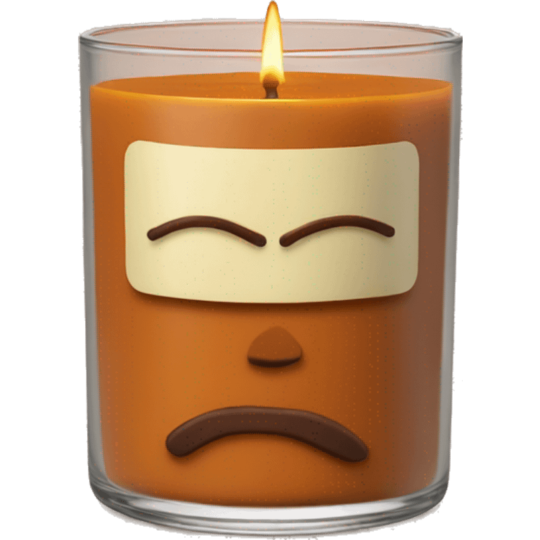 Brown Pumpkin Spice scented candle emoji