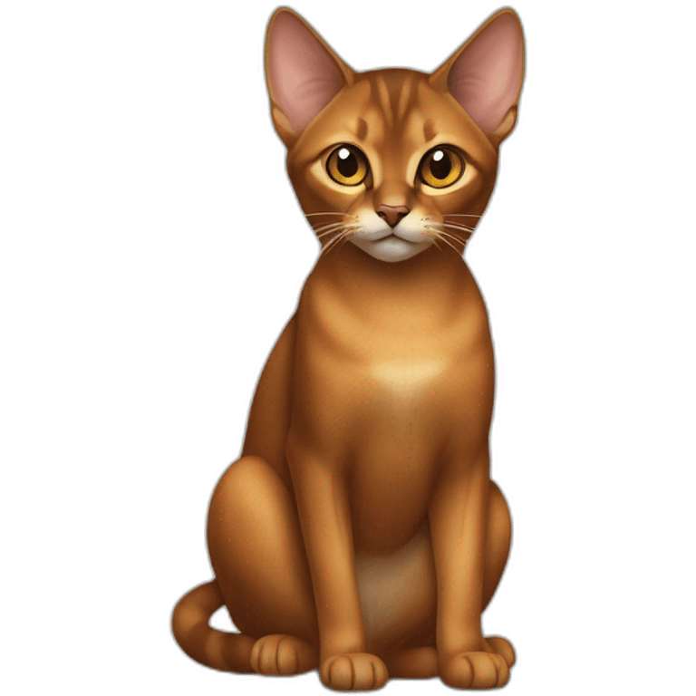 Abyssinian cat play a small fur ball emoji