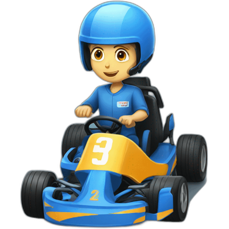 Blue gokart emoji