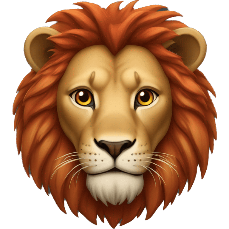 Lion ériger avec les yeux rouges  emoji