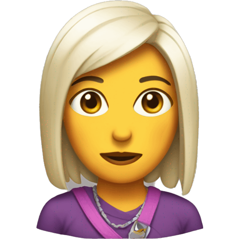 chica con cara de asco emoji