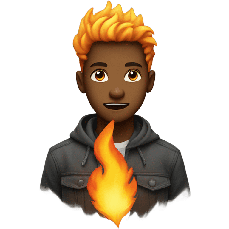 Boy on fire emoji