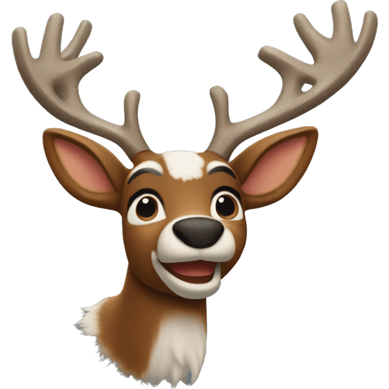 Rudolph the red nosed reindeer from the movie emoji