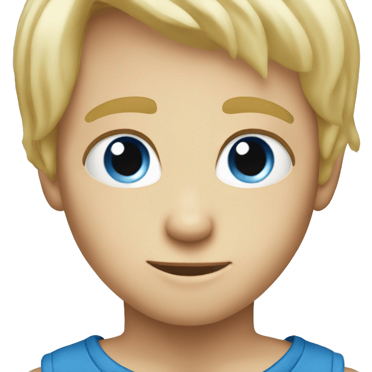 Blond hair eyes boy blue eyes emoji