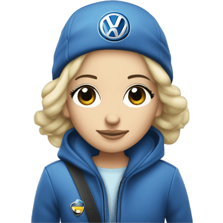 Blauer vw up im clean Girl style  emoji