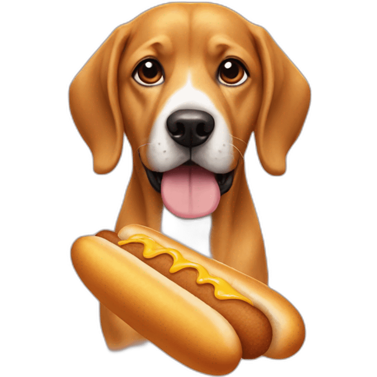 Dog as corndog emoji