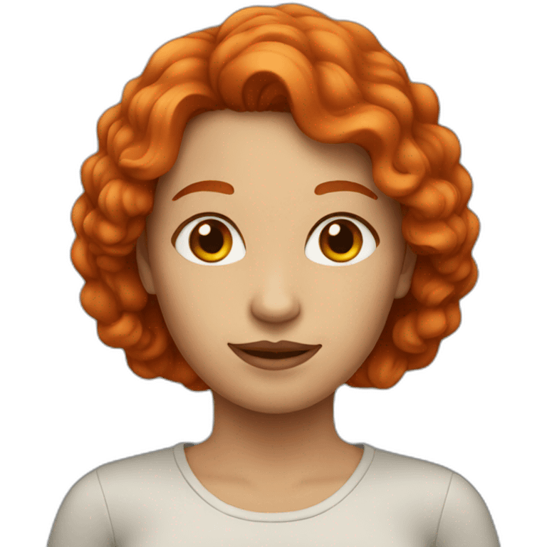 red haired woman emoji