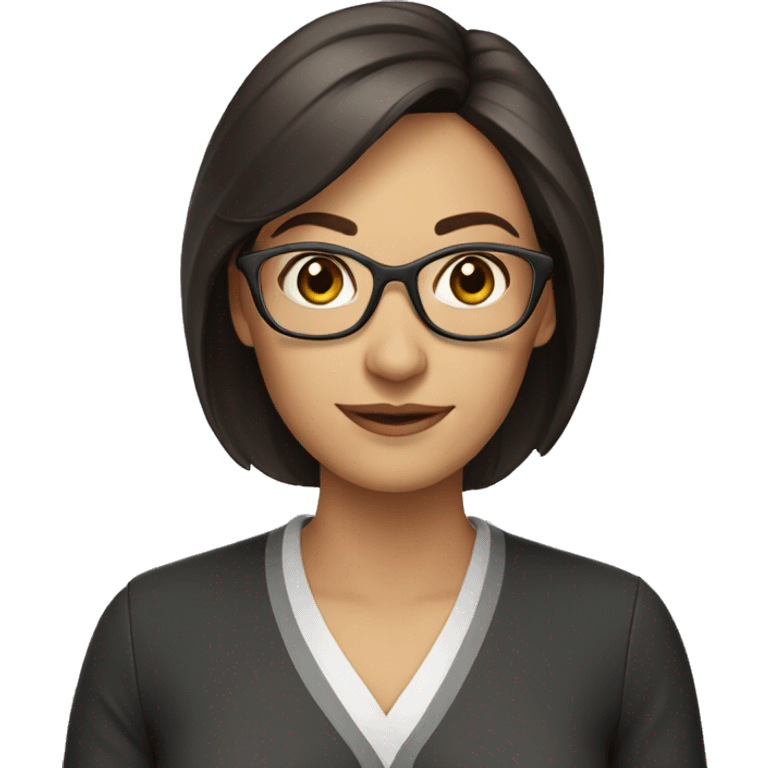 Brunette teacher emoji