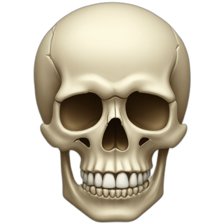 a more detailed skull emoji