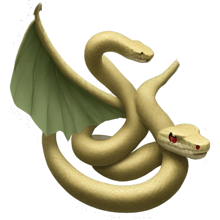 Fat Snake with wings emoji