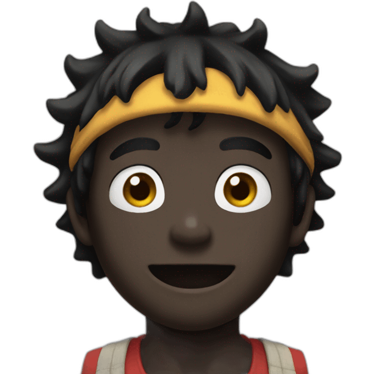 Luffy black skin emoji