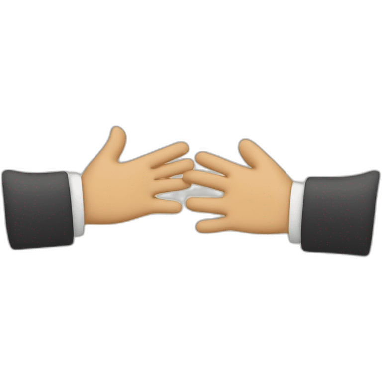 Two hands meeting together in a high-five clap. Add motion lines as used in coming to indicate the two hands meeting and also lines to indicate the sound of the clap. emoji