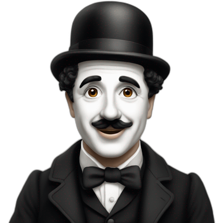 charlie chaplin with no hat emoji