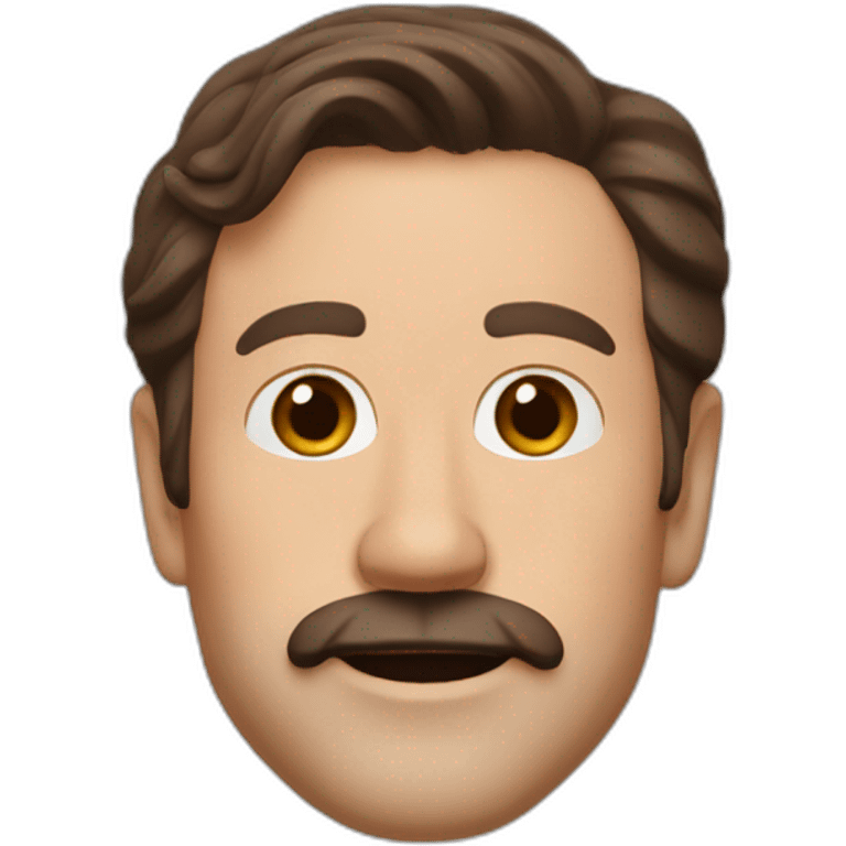 Ted lasso head brown hair emoji