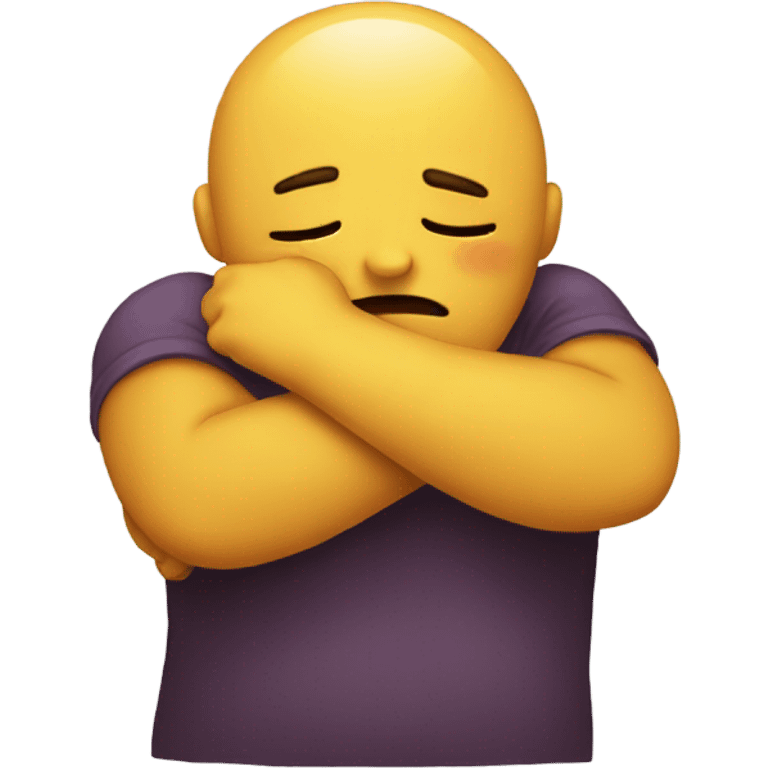 Sad hugging emoji